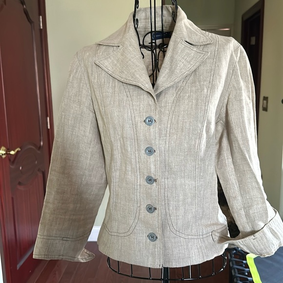 Gorgeous 100% Linen made in France and Bought in France Summer Jacket - Picture 1 of 7